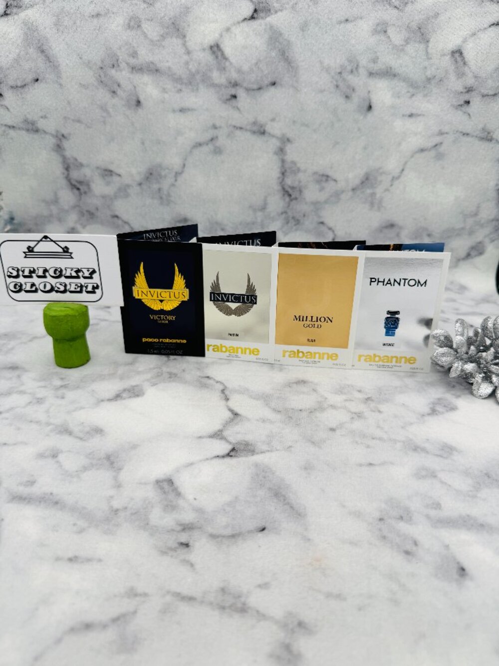 Lot of 4 Paco Rabanne Men Set,Invictus Victory Elixir-4x1.5ml,0.05oz-4pc-NEW